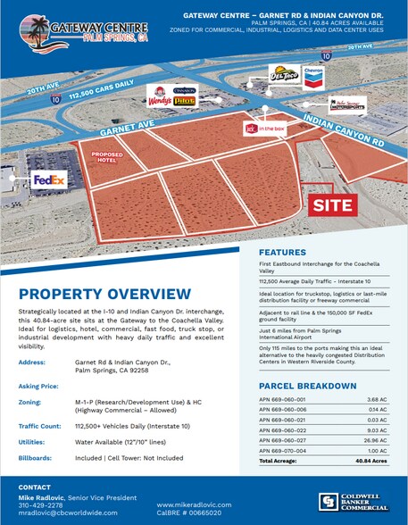Indian Cyn, Palm Springs, CA à vendre - Plan de site – Image 1 sur 1