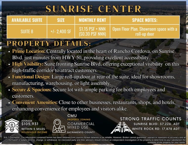 3000 Sunrise Blvd, Rancho Cordova, CA à louer - Photo de l’immeuble – Image 2 sur 7