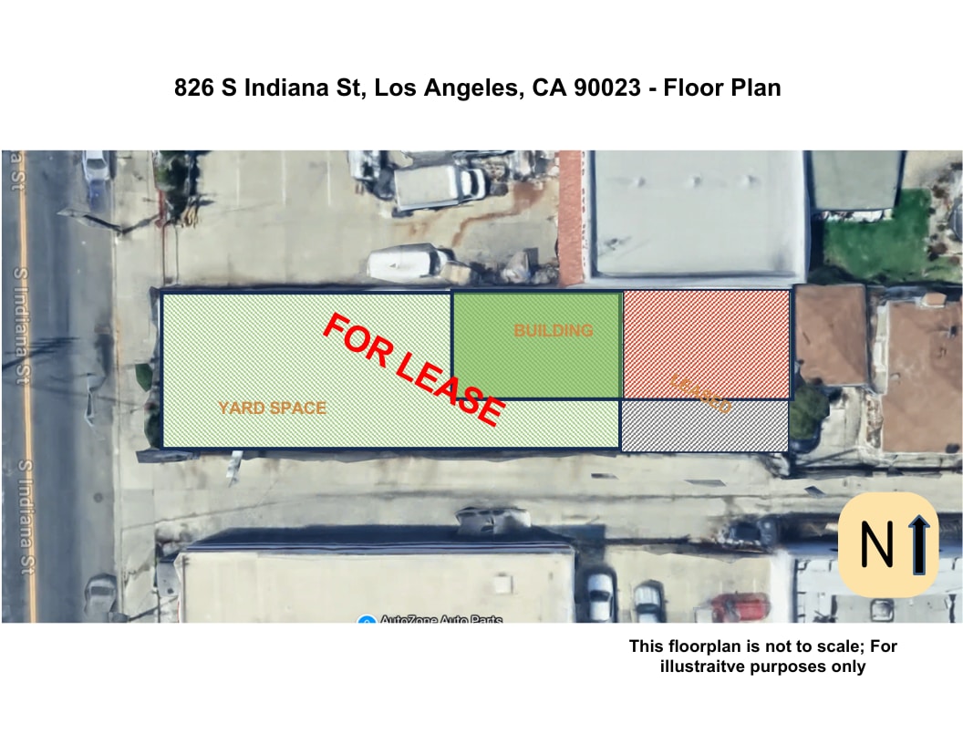 826 S Indiana St, Los Angeles, CA à louer Plan d’étage– Image 1 sur 6