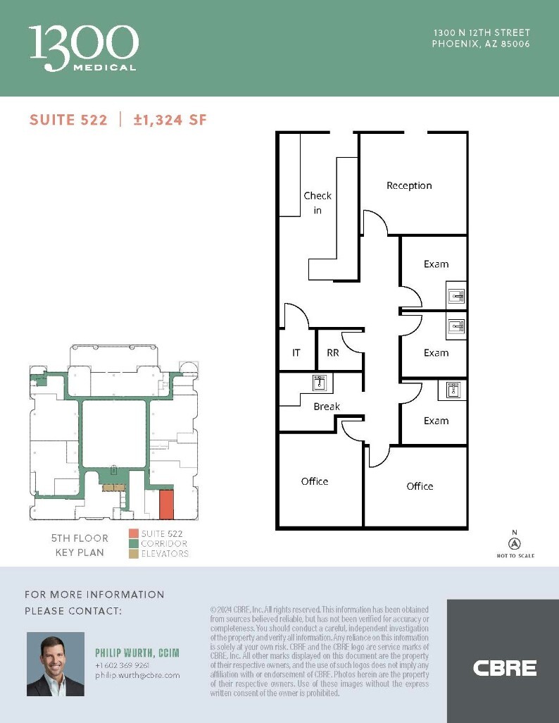 1300 N 12th St, Phoenix, AZ à louer Plan d’étage– Image 1 sur 1