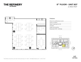 300 Kent Ave, Brooklyn, NY à louer Plan d’étage– Image 2 sur 11