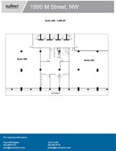 1990 M St NW, Washington, DC à louer Plan d’étage– Image 2 sur 2