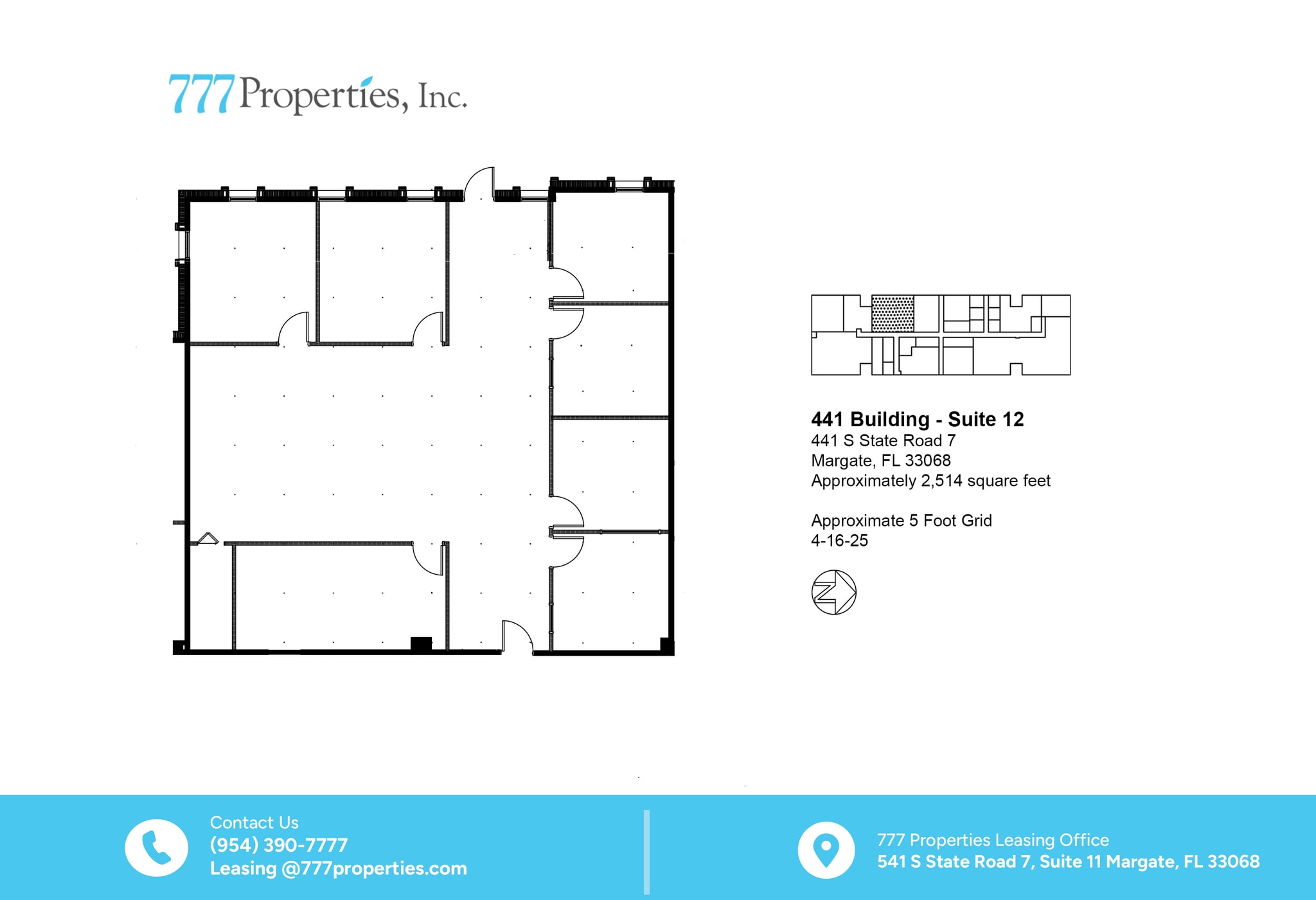 441 S State Road 7, Margate, FL à louer Plan d’étage– Image 1 sur 5