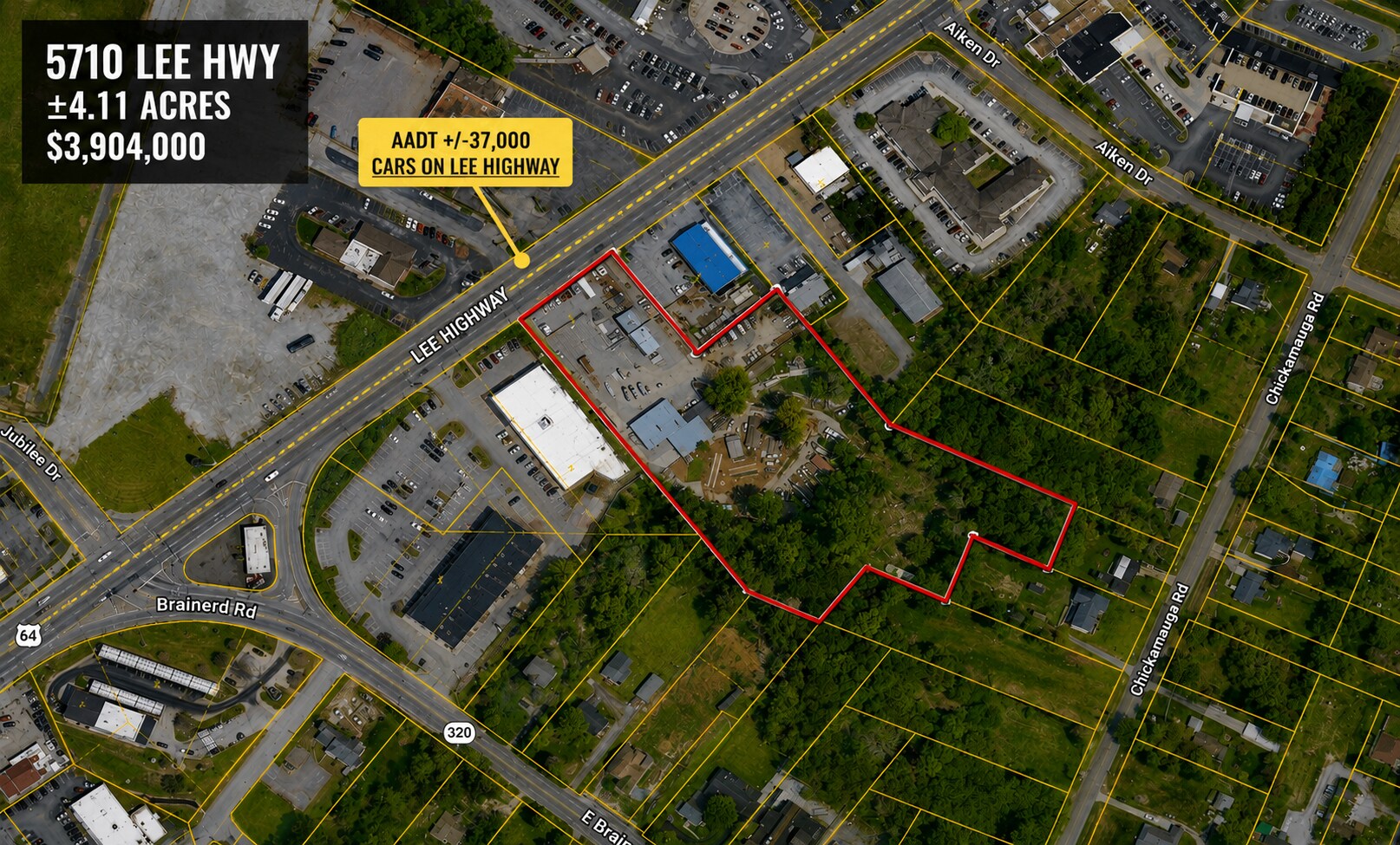 5710 Lee Hwy, Chattanooga, TN à vendre Photo de l’immeuble– Image 1 sur 8