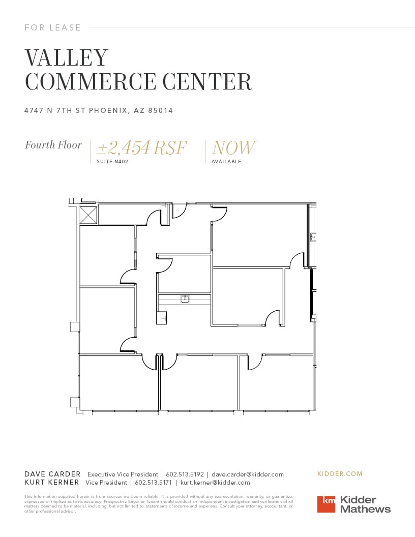 4745 N 7th St, Phoenix, AZ à louer Plan d’étage– Image 1 sur 1