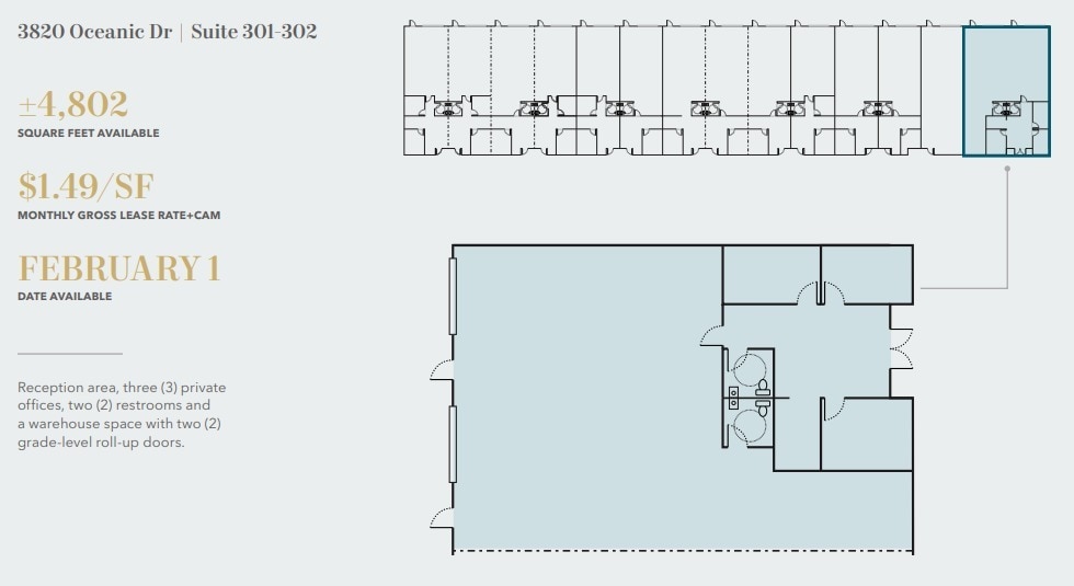 3830 Oceanic Dr, Oceanside, CA à louer Plan d’étage– Image 1 sur 1