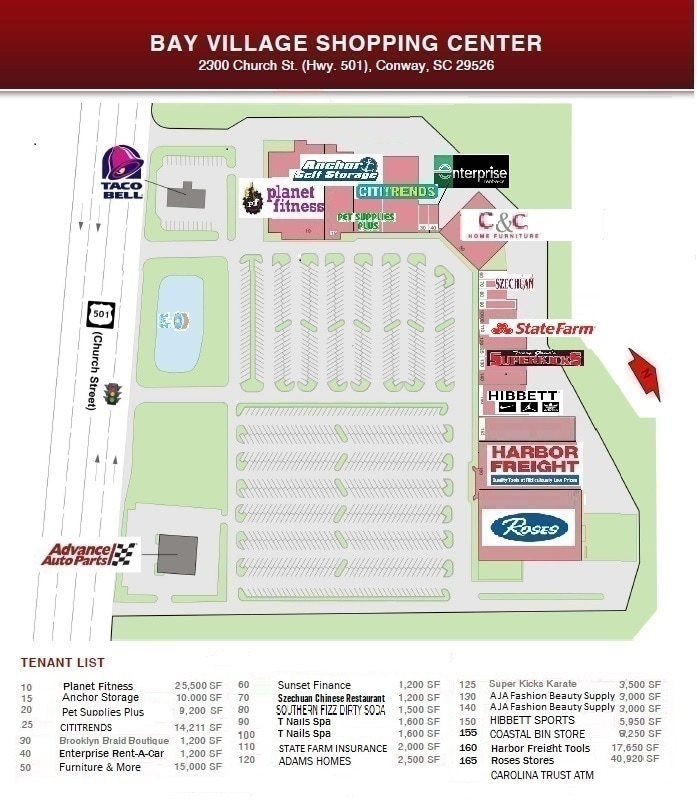 2300 Church St, Conway, SC à louer Plan de site– Image 1 sur 2