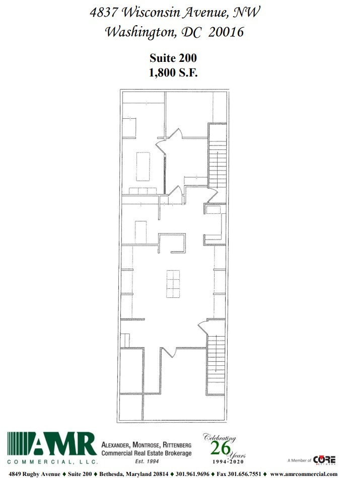 4837-4839 Wisconsin Ave NW, Washington, DC à louer Plan d’étage– Image 1 sur 1