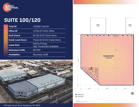 748 W Sunset Rd, Henderson, NV à louer Plan d’étage– Image 2 sur 2