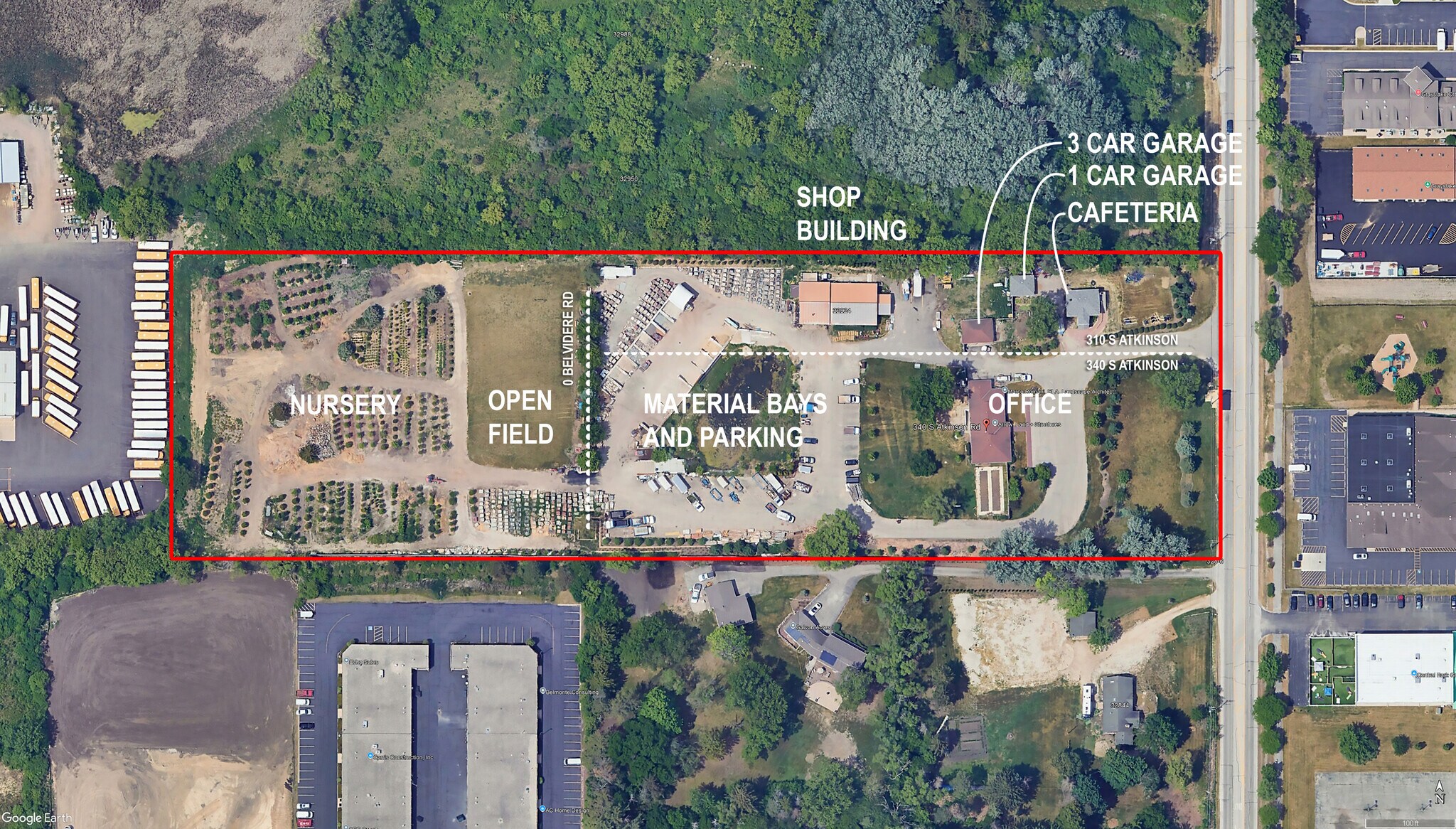 Landscape Headquarters (land +buildings) portefeuille de 5 biens à vendre sur LoopNet.fr Aérien– Image 1 sur 17