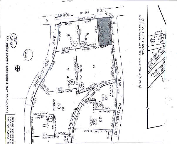 7355 Carroll Rd, San Diego, CA à vendre - Plan cadastral – Image 2 sur 2