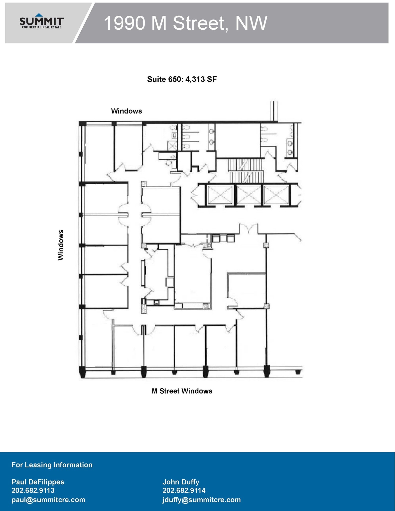 1990 M St NW, Washington, DC à louer Plan d’étage– Image 1 sur 1