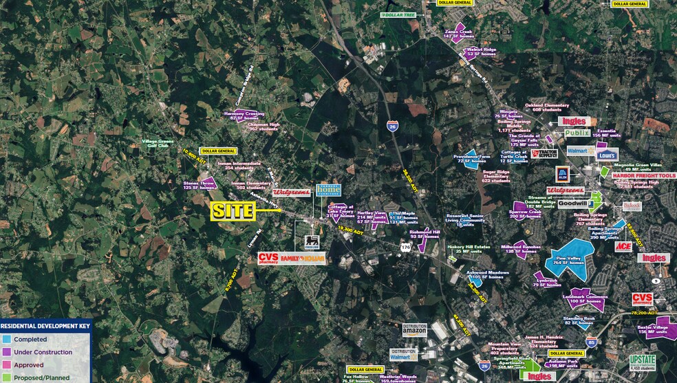 11911 Asheville Hwy, Inman, SC à louer - Aérien – Image 2 sur 3