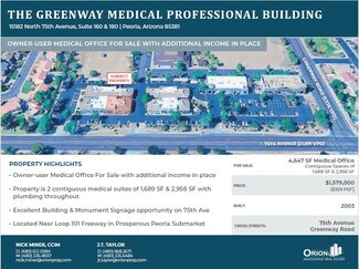 Plus de détails pour 15182 N 75th Ave, Peoria, AZ - Bureau à vendre
