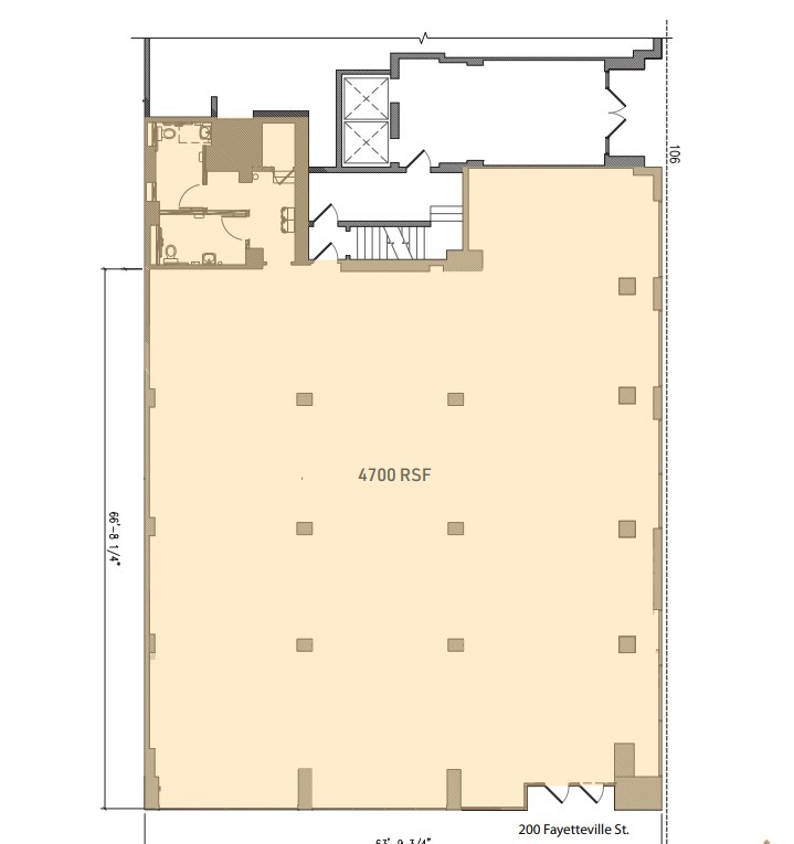 200 Fayetteville St, Raleigh, NC à louer Plan d’étage– Image 1 sur 1