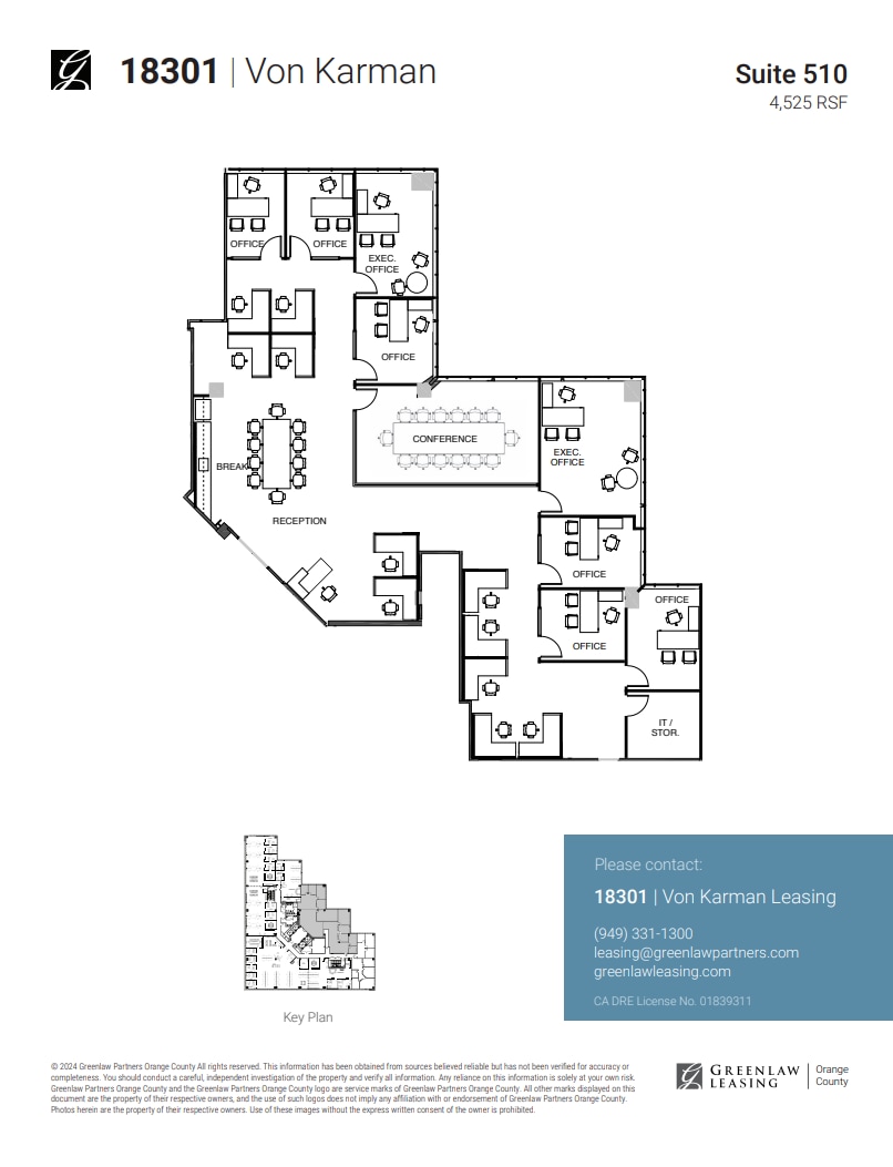 18301 Von Karman Ave, Irvine, CA à louer Plan d’étage– Image 1 sur 1