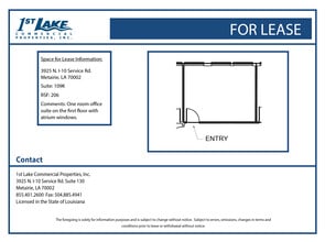3925 N I-10 Service Rd, Metairie, LA à louer Plan d’étage– Image 1 sur 1
