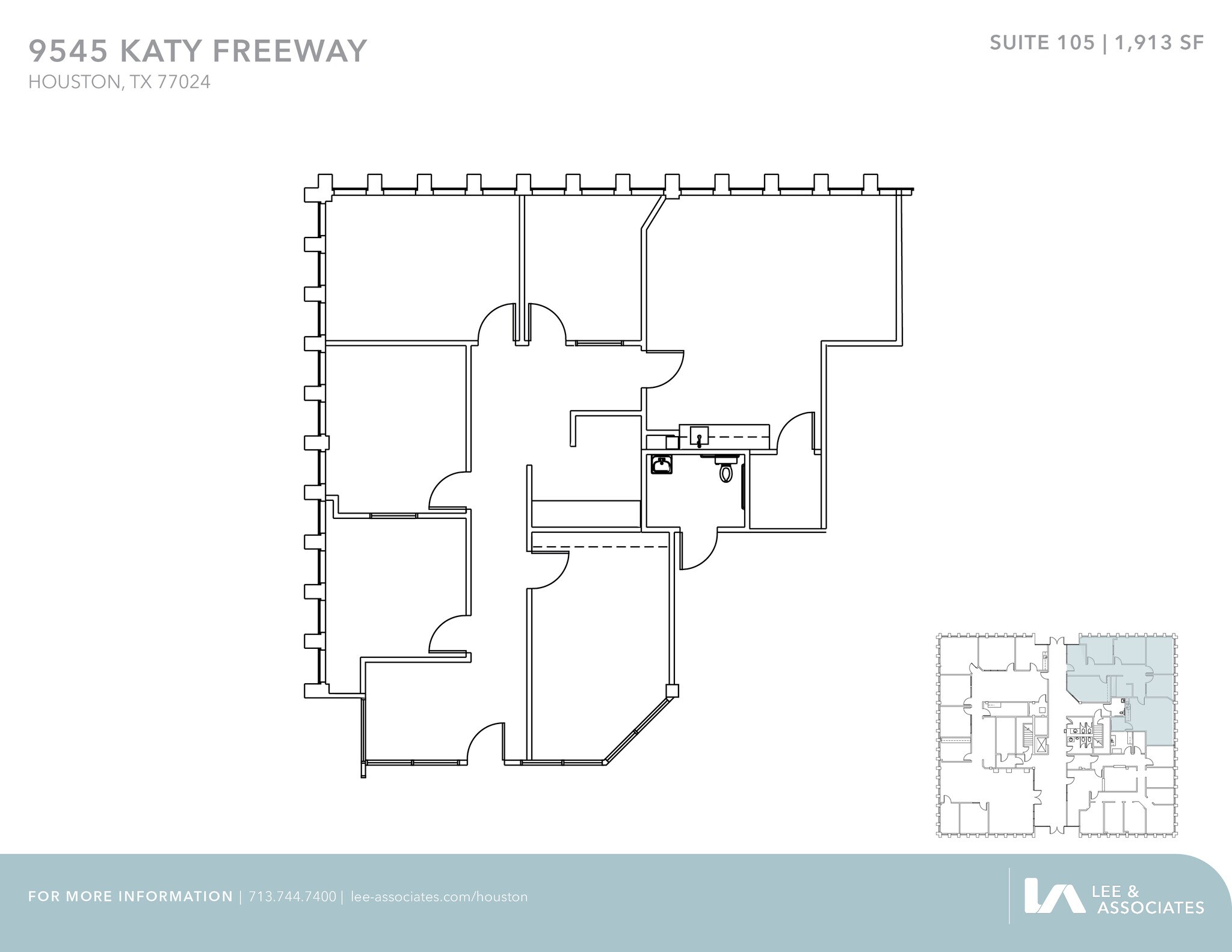 9545 Katy Fwy, Houston, TX à louer Plan d’étage– Image 1 sur 1