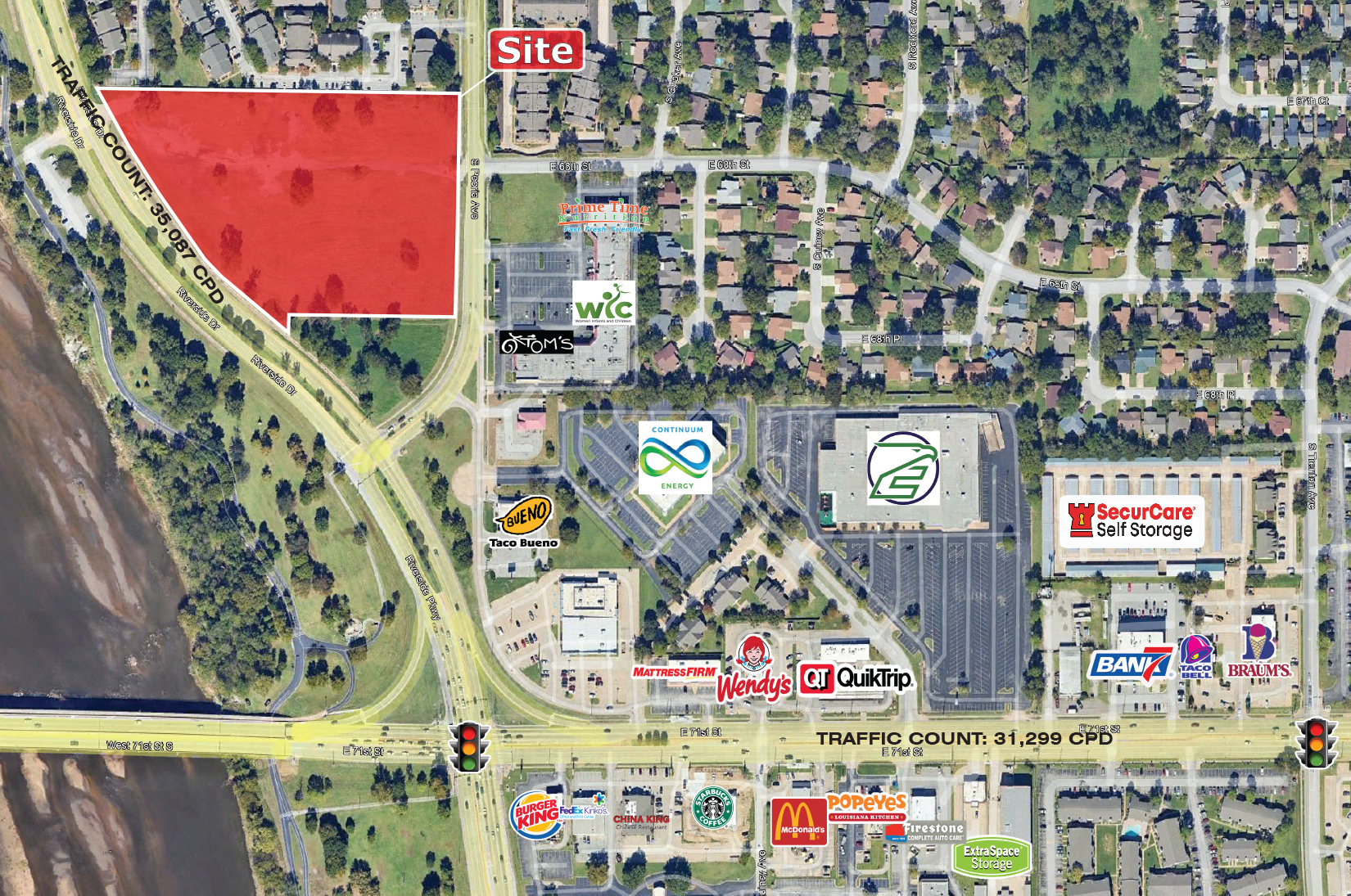 E 71st St & Riverside Pkwy, Tulsa, OK à vendre Photo principale– Image 1 sur 2