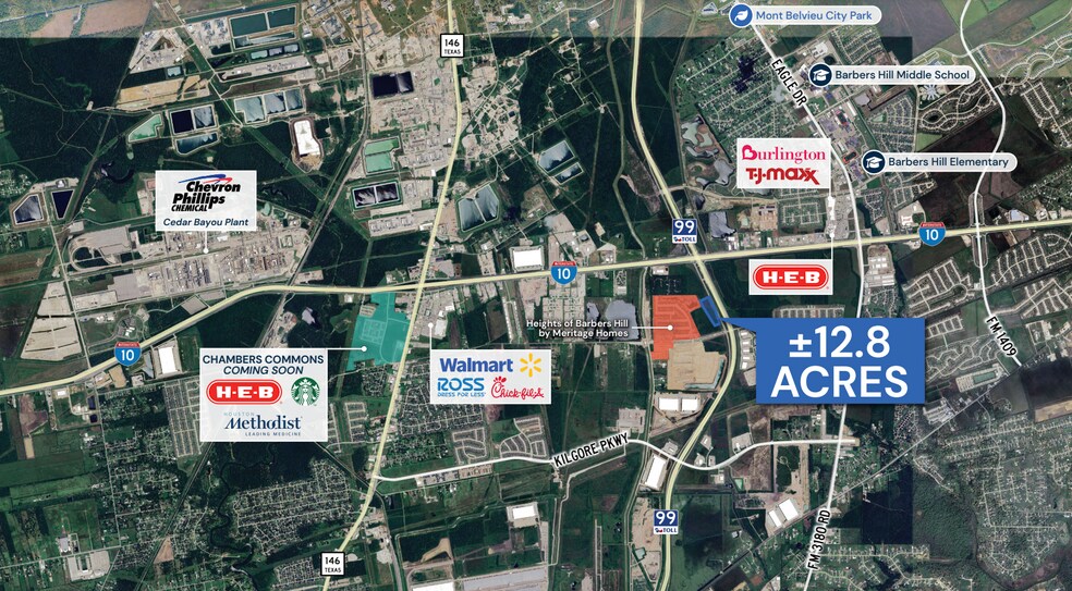 SWQ of I-10 & TX-99, Baytown, TX à vendre - Aérien – Image 2 sur 2
