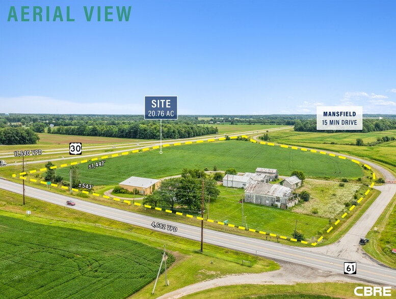 1521 State Route 61, Galion, OH à vendre - Aérien – Image 3 sur 4