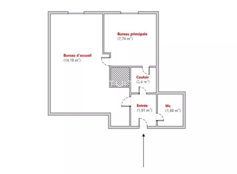 Bureau dans Cannes à louer - Plan d’étage – Image 2 sur 2