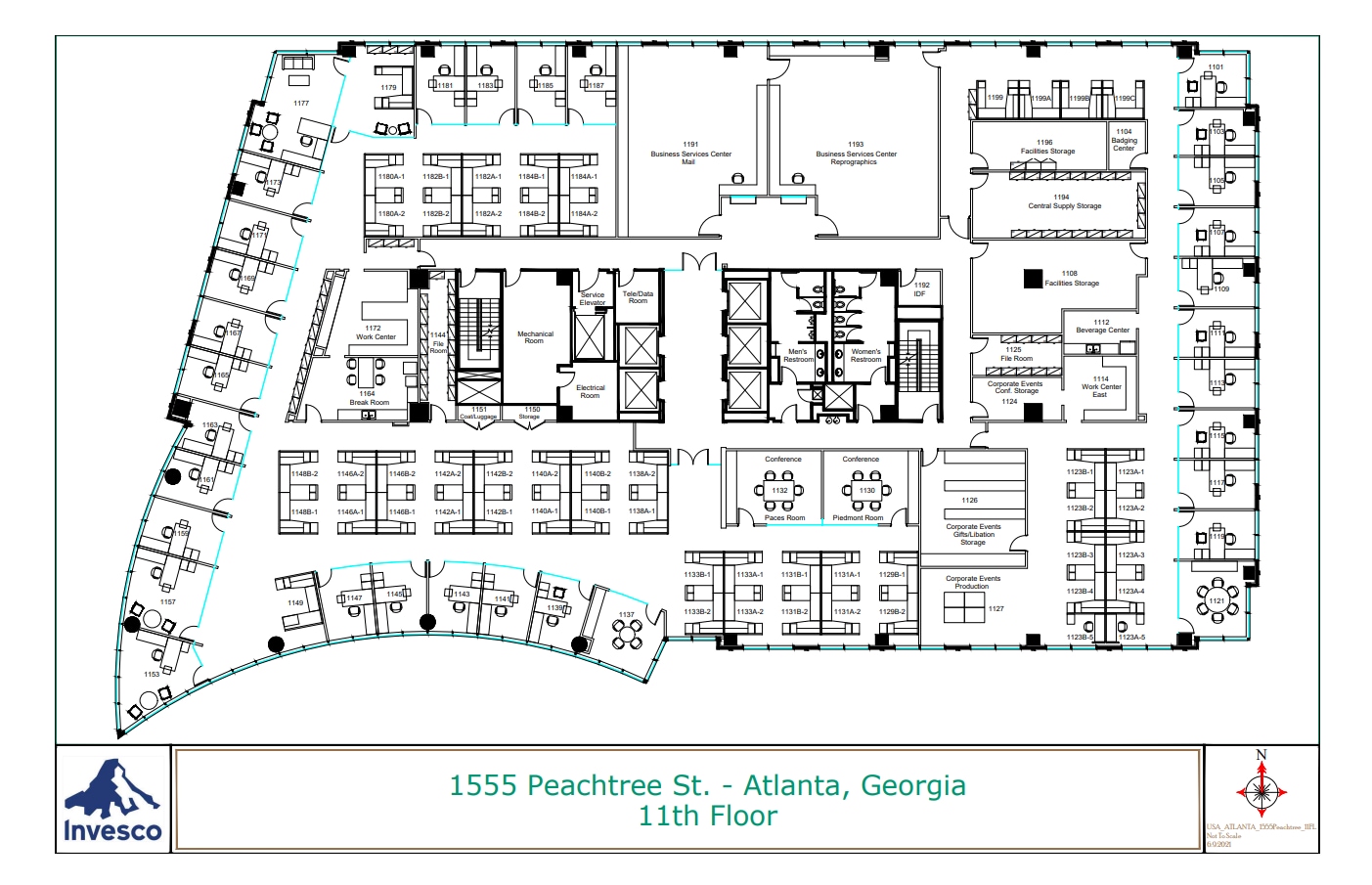 1555 Peachtree St, Atlanta, GA à louer Plan d’étage– Image 1 sur 1