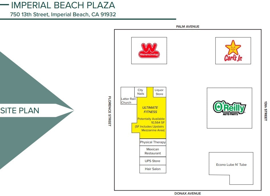 750 13th St, Imperial Beach, CA à louer Plan de site– Image 1 sur 1