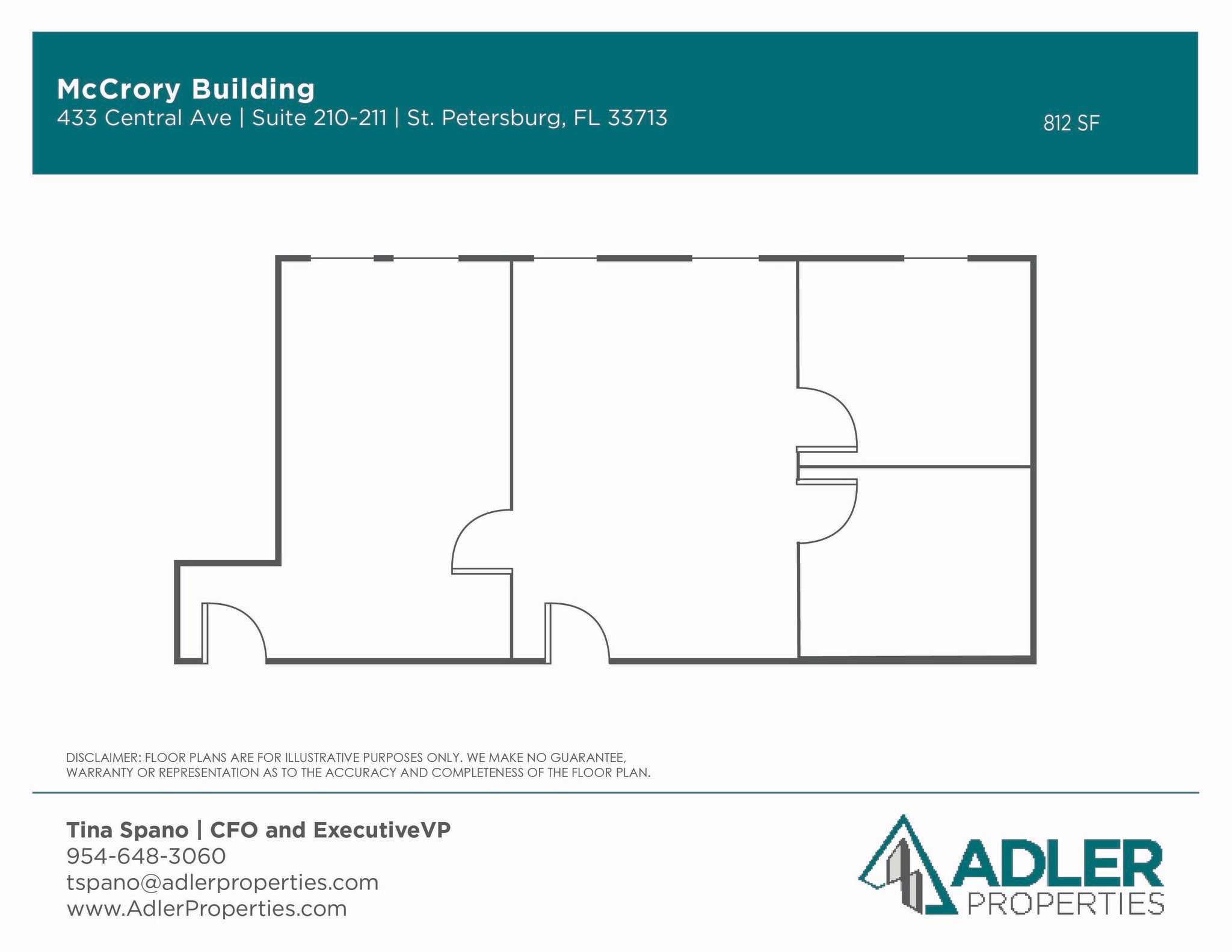 433 Central Ave, Saint Petersburg, FL à louer Plan d’étage– Image 1 sur 1