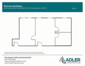 433 Central Ave, Saint Petersburg, FL à louer Plan d’étage– Image 1 sur 1