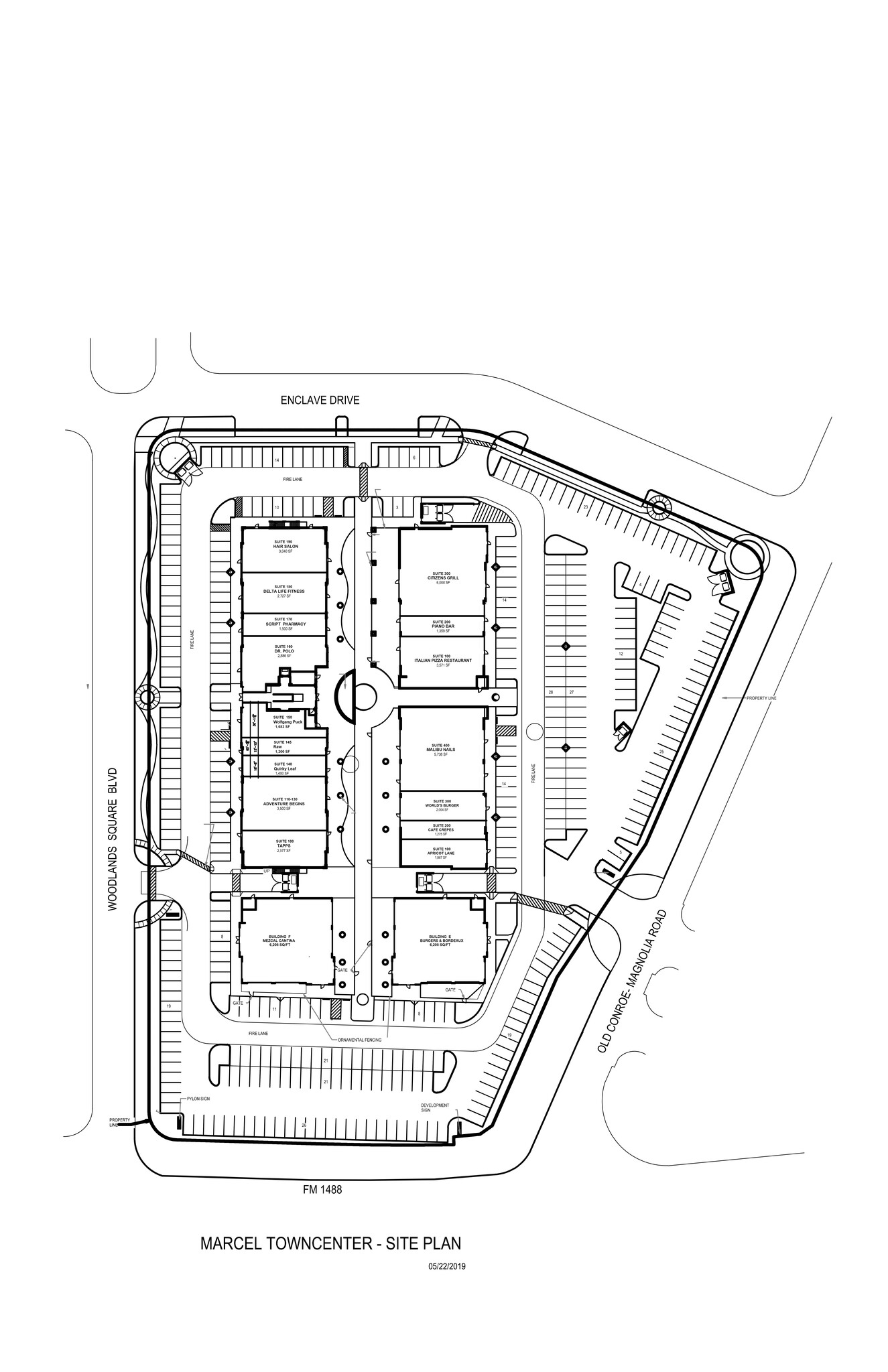 525 Woodland Square Blvd, Conroe, TX à louer Plan de site– Image 1 sur 1