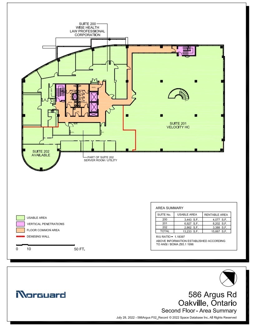 586 Argus Rd, Oakville, ON à louer Plan d’étage– Image 1 sur 1