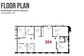 248-264 The Esplanade, Toronto, ON à louer Plan d’étage– Image 1 sur 1