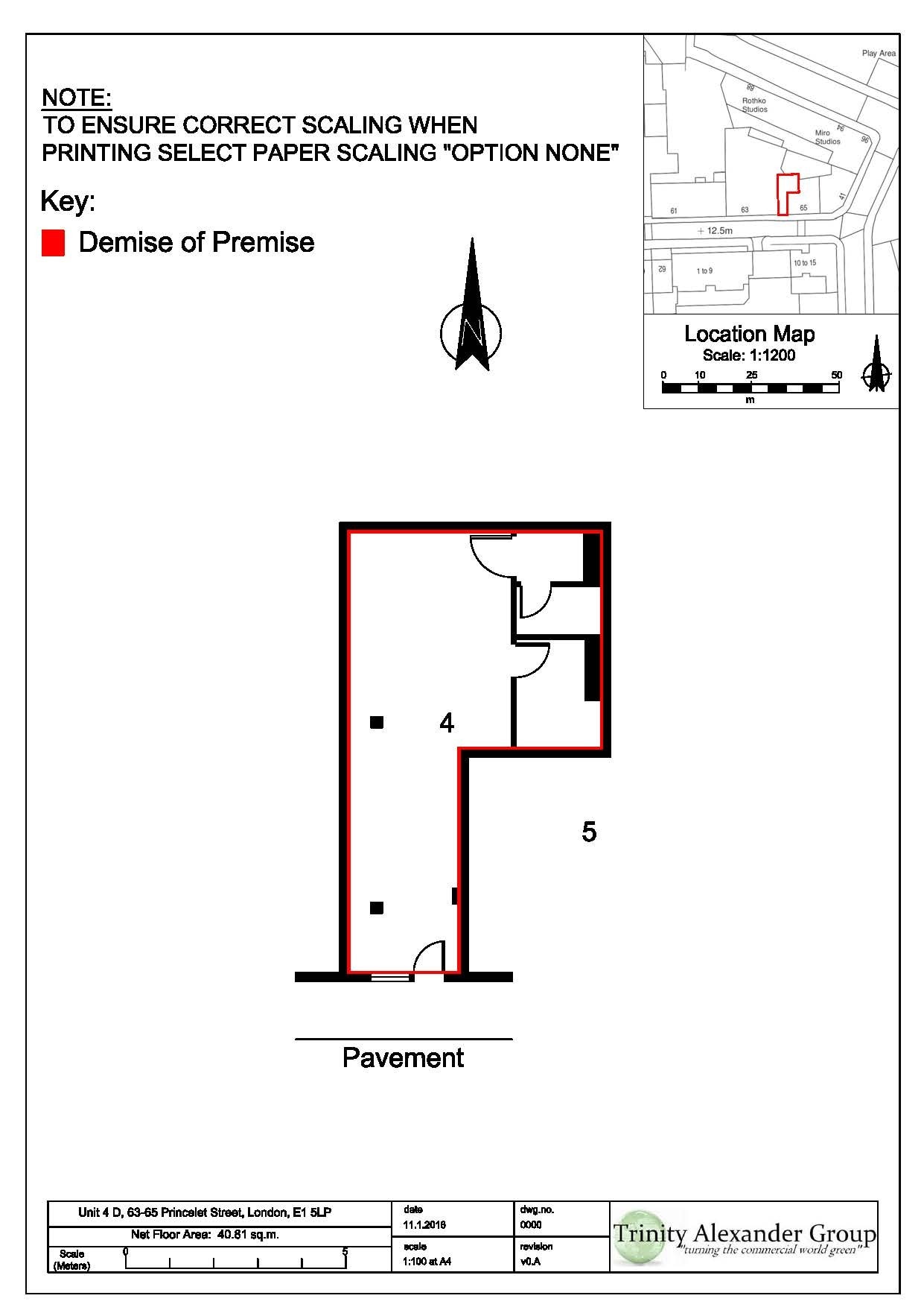63-65 Princelet St, Londres à vendre Plan d’étage– Image 1 sur 6