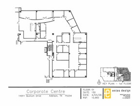 14911 Quorum Dr, Addison, TX à louer Plan d’étage– Image 1 sur 1