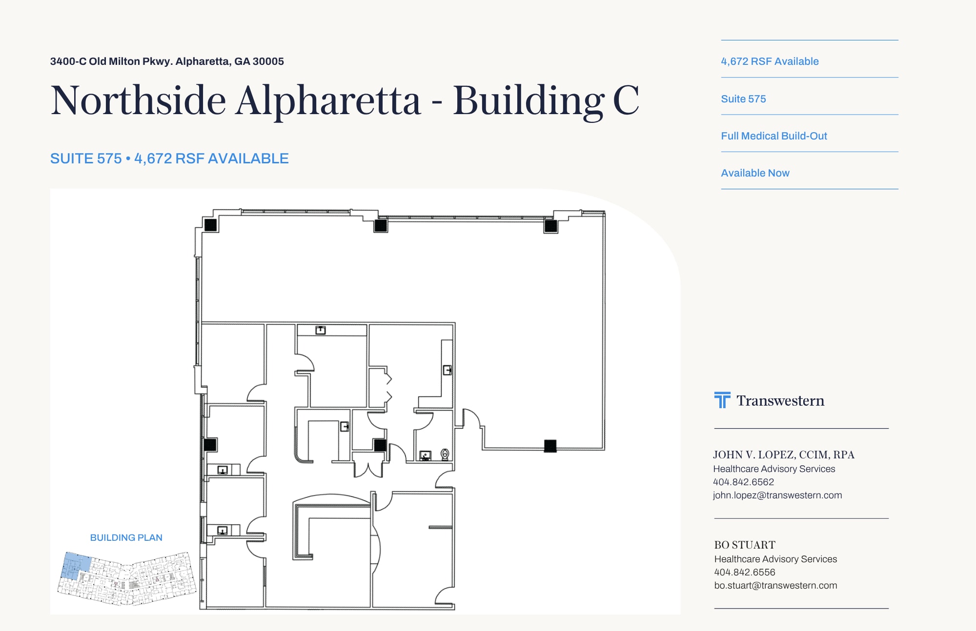 3400 Old Milton Pky, Alpharetta, GA à louer Plan d’étage– Image 1 sur 1