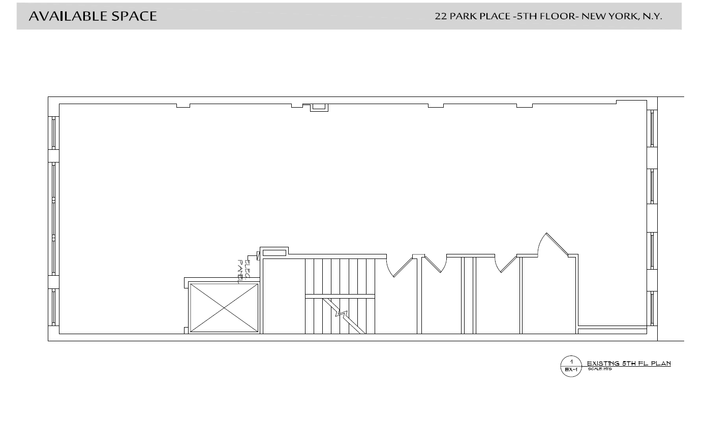 22 Park Pl, New York, NY à louer Plan d’étage– Image 1 sur 2
