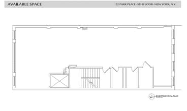 22 Park Pl, New York, NY à louer Plan d’étage– Image 1 sur 2