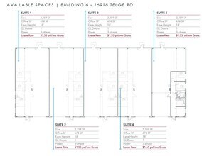 16906 Telge Rd, Cypress, TX à louer Plan d’étage– Image 1 sur 1