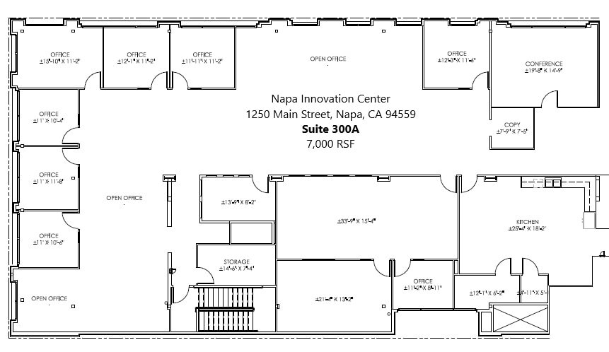 1250 Main St, Napa, CA à louer Plan d’étage– Image 1 sur 1