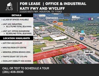 Plus de détails pour 11020 Katy Fwy, Houston, TX - Bureau, Industriel/Logistique à louer