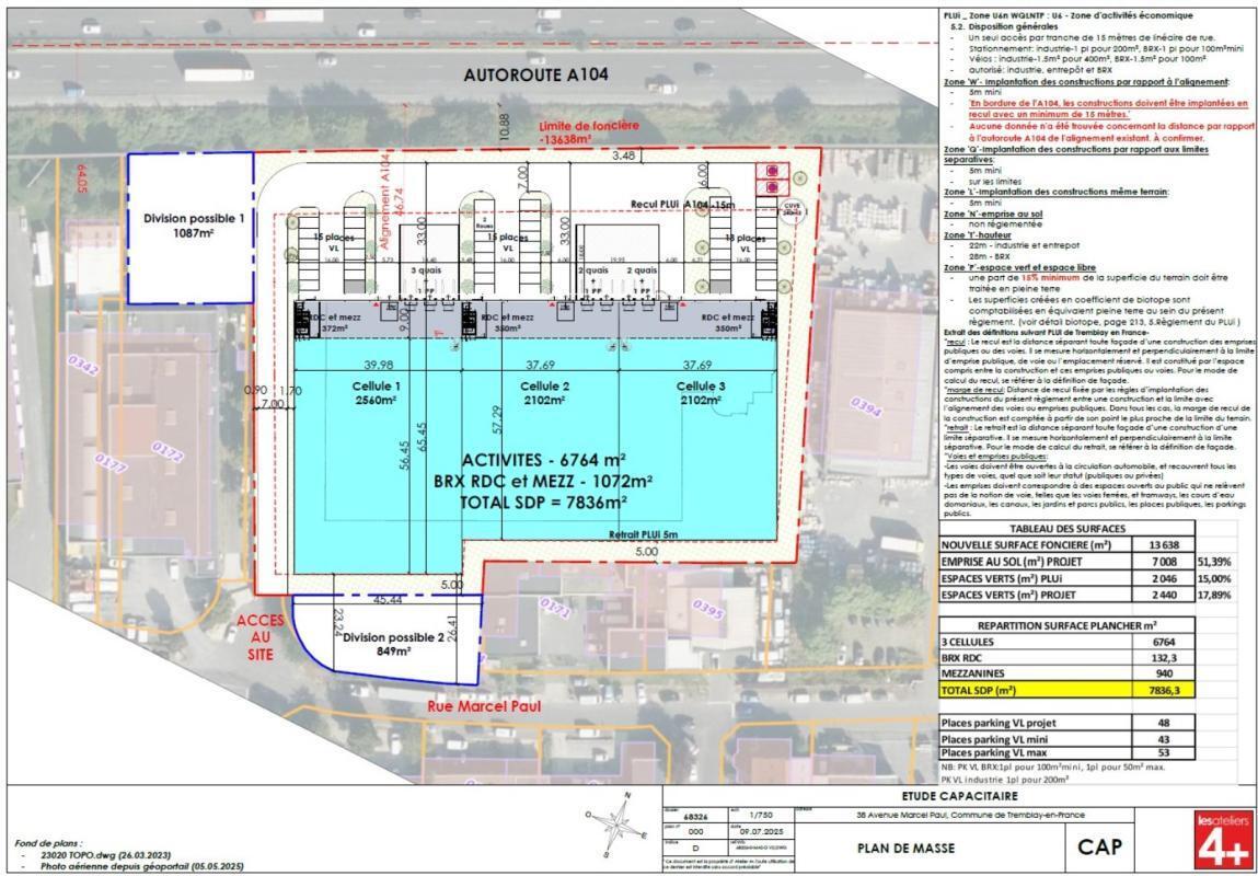 36 Avenue Marcel Paul, Tremblay En France à louer Plan de site– Image 1 sur 19