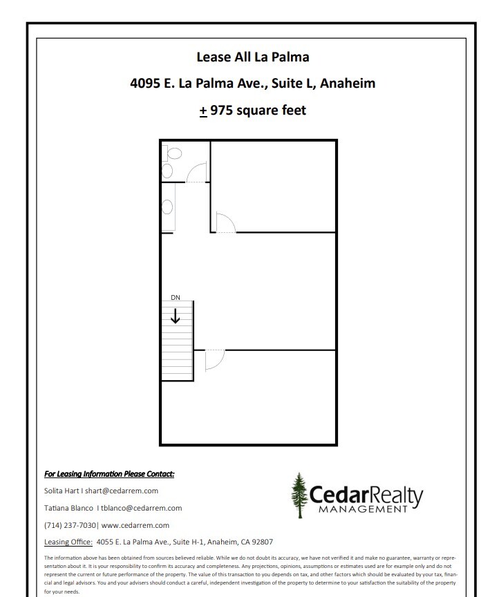 4095 E La Palma Ave, Anaheim, CA à louer Plan d’étage– Image 1 sur 1