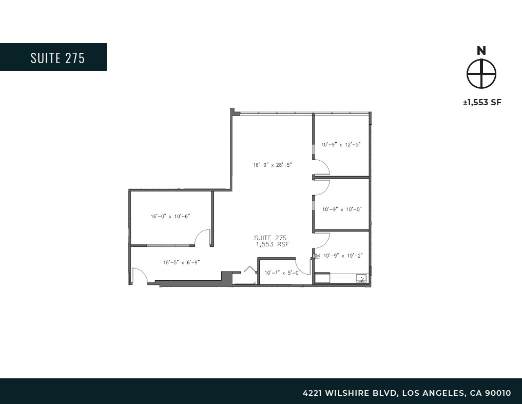 4221 Wilshire Blvd, Los Angeles, CA à louer Plan d’étage– Image 1 sur 2