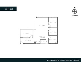4221 Wilshire Blvd, Los Angeles, CA à louer Plan d’étage– Image 1 sur 2