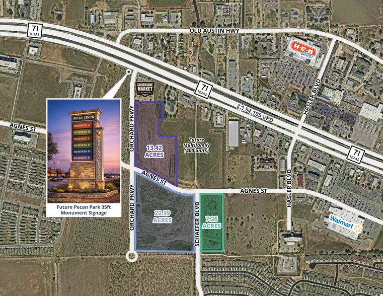 S. Schafer Blvd & Agnes St. blvd, Bastrop, TX à vendre - Aérien – Image 3 sur 4
