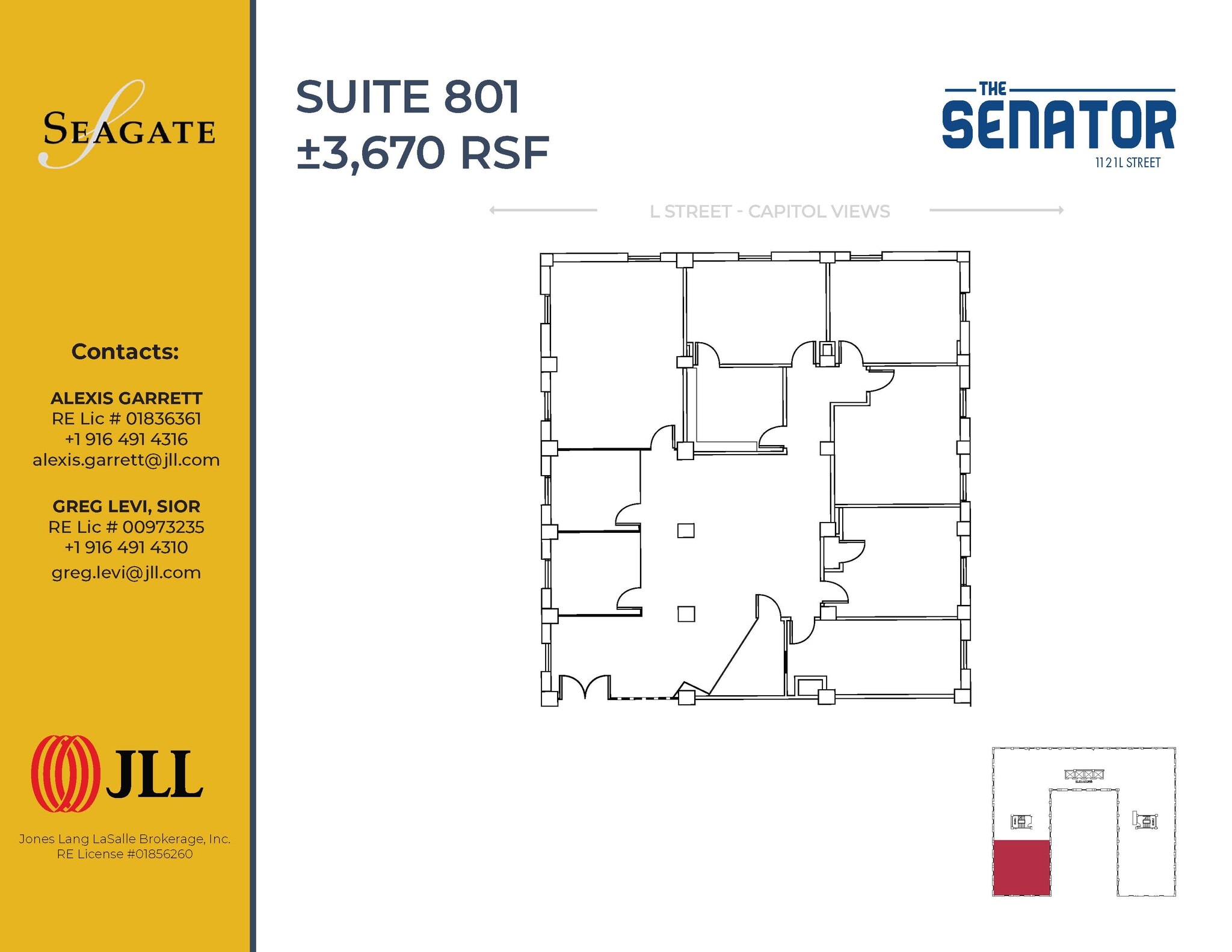 1121 L St, Sacramento, CA à louer Plan d’étage– Image 1 sur 1