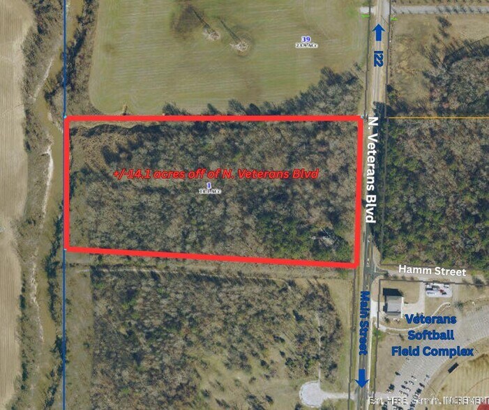 TBD North Veterans Memorial +/-14.1 acres blvd, Tupelo, MS à vendre - Photo principale – Image 1 sur 7