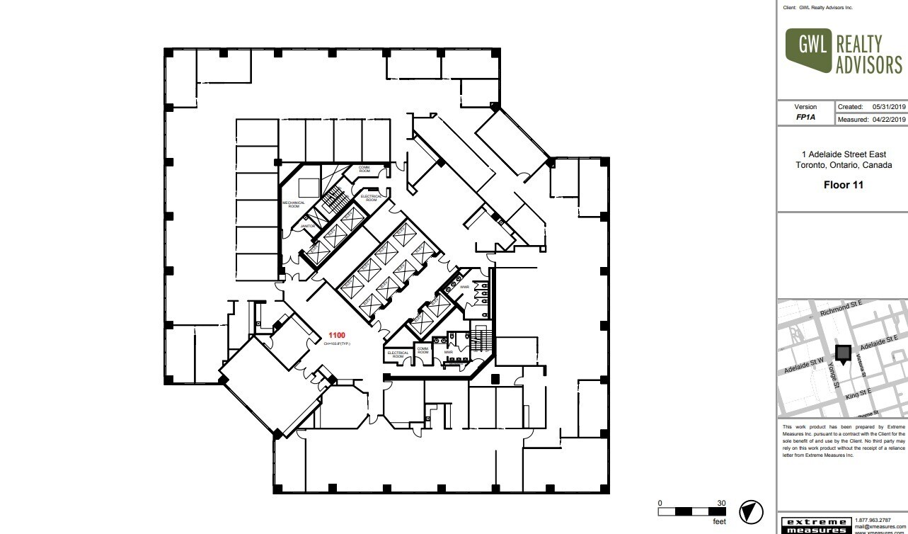 1 Adelaide St E, Toronto, ON à louer Plan d’étage– Image 1 sur 1