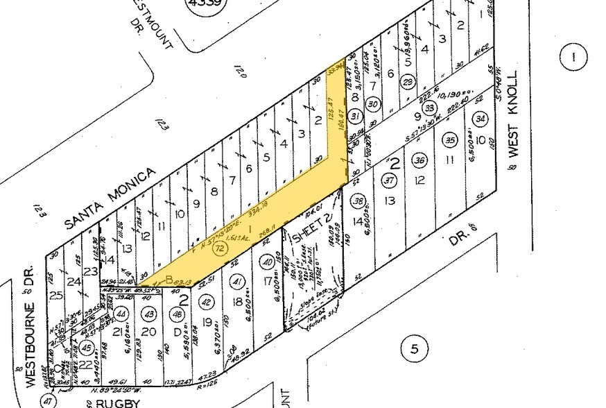 8550-8594 Santa Monica Blvd, West Hollywood, CA à louer - Plan cadastral – Image 2 sur 53